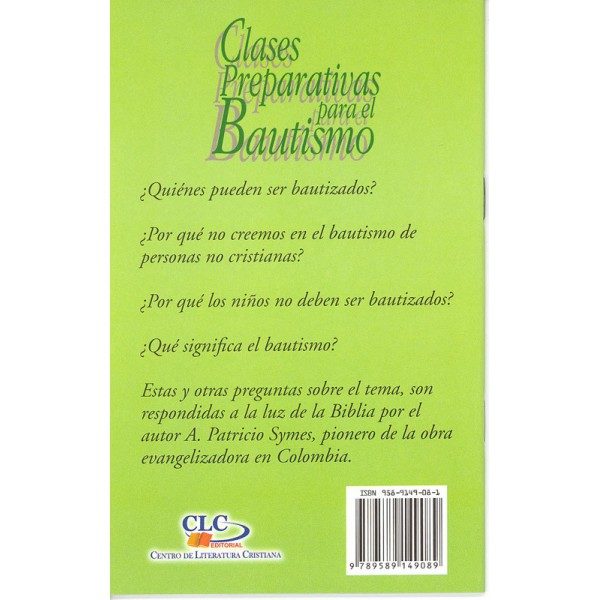 Clases Preparativas P/El Bautismo