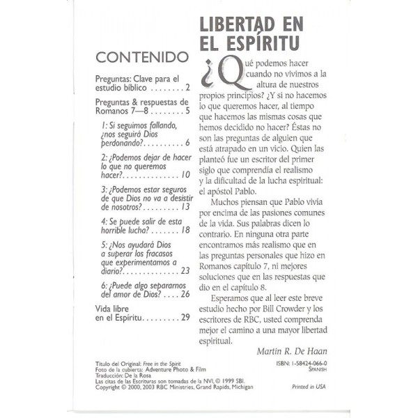 Libertad en el Espiritu