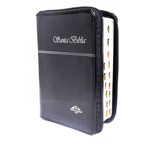 BIBLIA RVR 1909 BOLSILLO CIERRE/INDICE VR025ZTI NEGRO