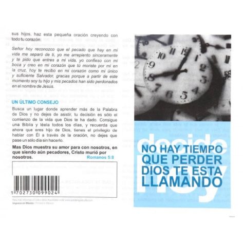 Folleto Evangelistico no Hay Tiempo