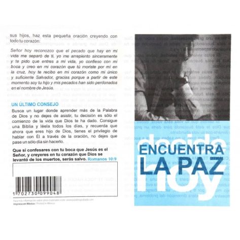 FOLLETO EVANGELISTICO ENCUENTRA LA PAZ