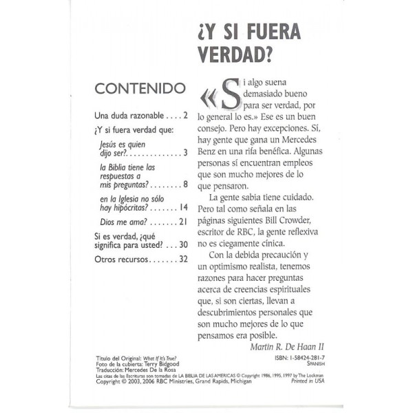 Y si Fuera Verdad?