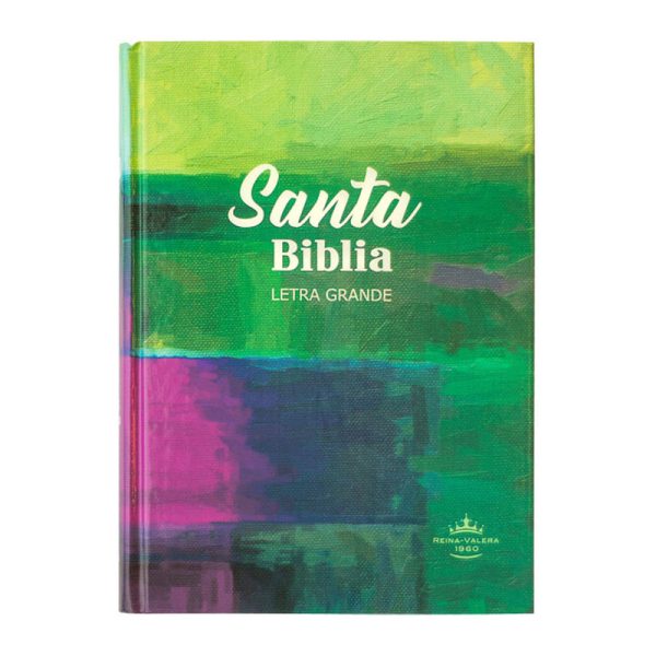 Biblia mediana allego letra grande RVR60 - Verde y morado - Tapa dura