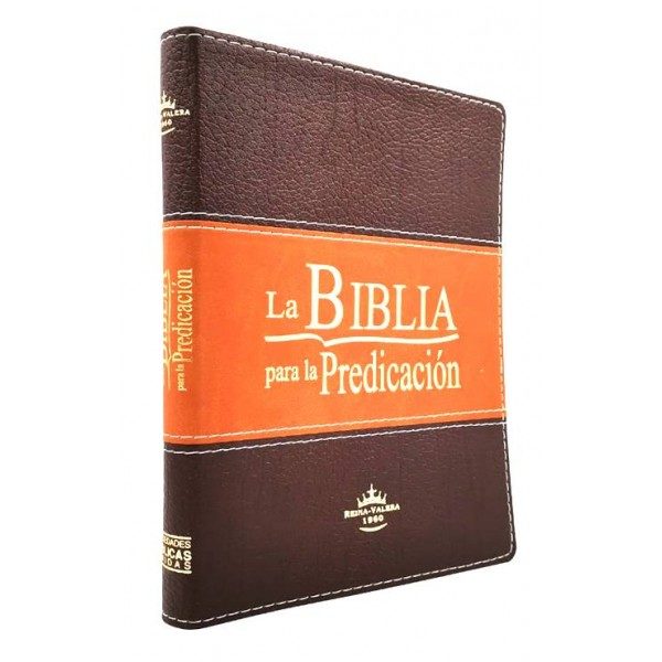 BIBLIA RVR1960 DE LA PREDICACION MARRON CON INDICE