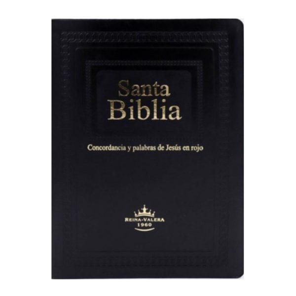 Biblia grande letra gigante relieve lujo RVR60 - Negro