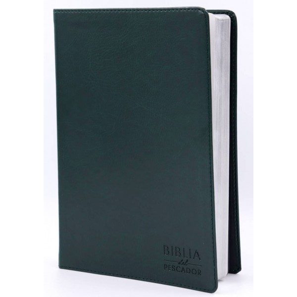 BIBLIA NVI DEL PESCADOR LETRA GRANDE VERDE SIMIL PIEL
