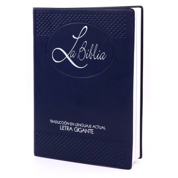 BIBLIA TLA LETRA GIGANTE AZUL