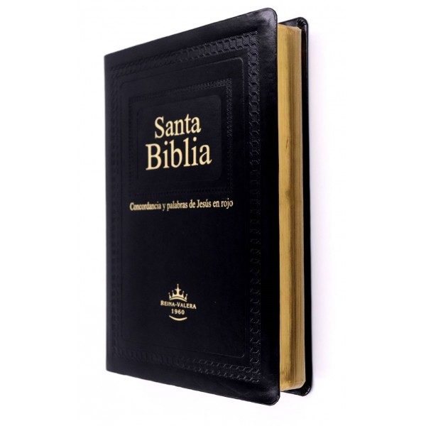 BIBLIA RVR60 RELIEVE LUJO COLOR NEGRO RVR086CLGIPJR