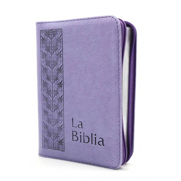 BIBLIA TLA MEDIANA CIERRE LETRA GRANDE LILA