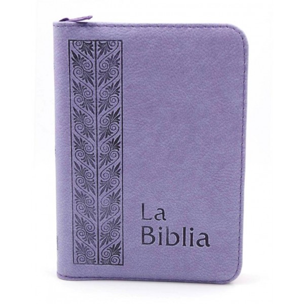 BIBLIA TLA MEDIANA CIERRE LETRA GRANDE LILA