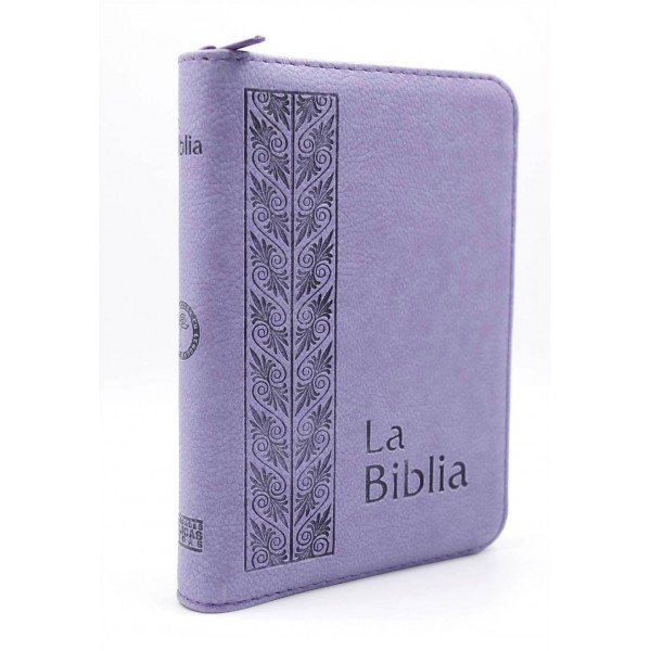 BIBLIA TLA MEDIANA CIERRE LETRA GRANDE LILA
