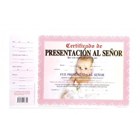 CERTIFICADO PRESENTACION NIÑAS 4 COLORES