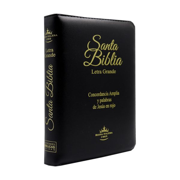 Biblia mediana letra grande RVR60 - Negro - Cierre - Índice - Image 3