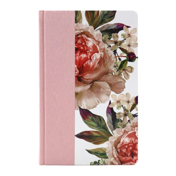Biblia con imágenes de Tierra Santa RVR60 - Tapa dura - Rosada con flores