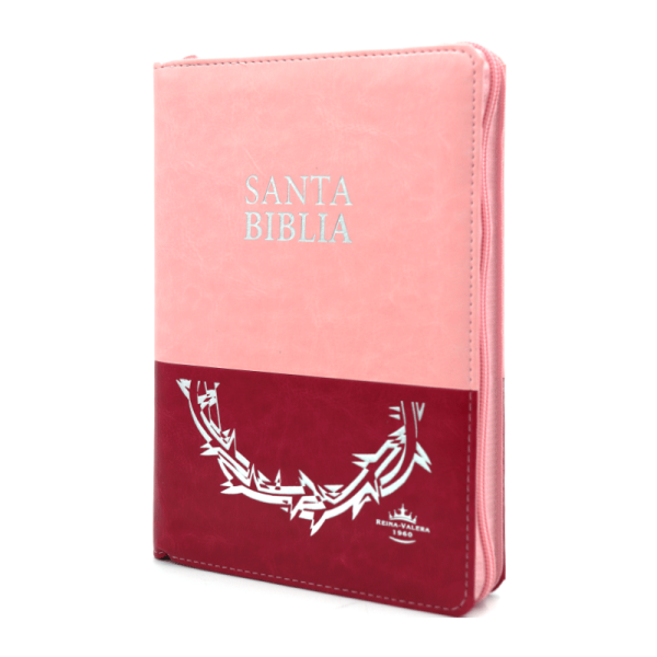 Biblia manual letra grande dúo tono RVR60 – Rosa – Cierre – Índice - Image 2