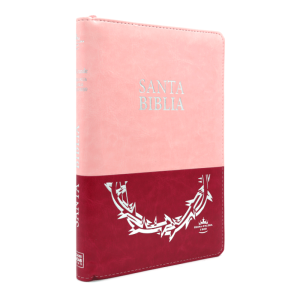 Biblia manual letra grande dúo tono RVR60 – Rosa – Cierre – Índice - Image 3