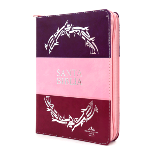 Biblia manual letra grande trió tono RVR60 – Morado y rosa – Cierre – Índice - Image 2