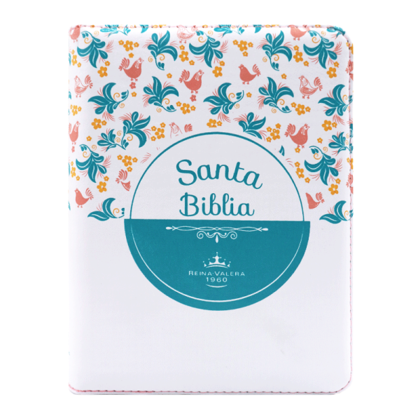 Biblia chica flores QR RVR60 – Blanco – Cierre