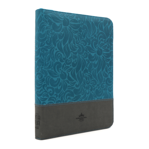 Biblia letra gigante con QR RVR60 – Azul y gris – Índice – Cierre - Image 3