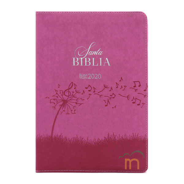 Biblia manual letra grande RVR20 - Rosa diente de león - Cierre
