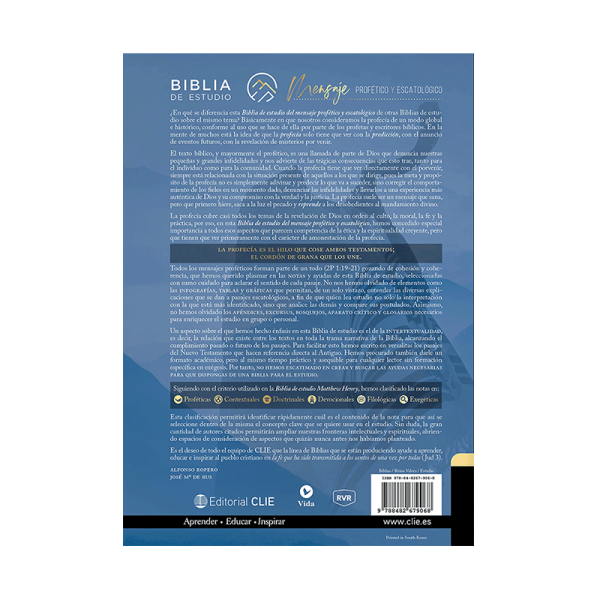 Biblia de estudio del Mensaje Profético y Escatológico letra mediana RVR77 - Tapa dura - Índice - Image 4