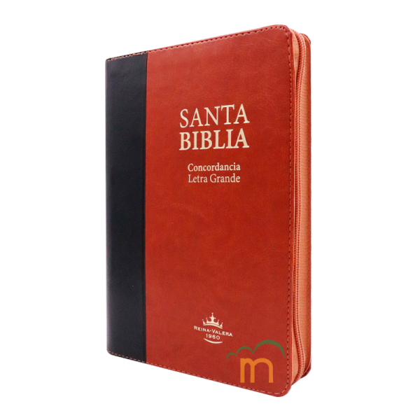 Biblia mediana letra grande RVR60 - Negro y marrón - Cierre - Índice - Image 2
