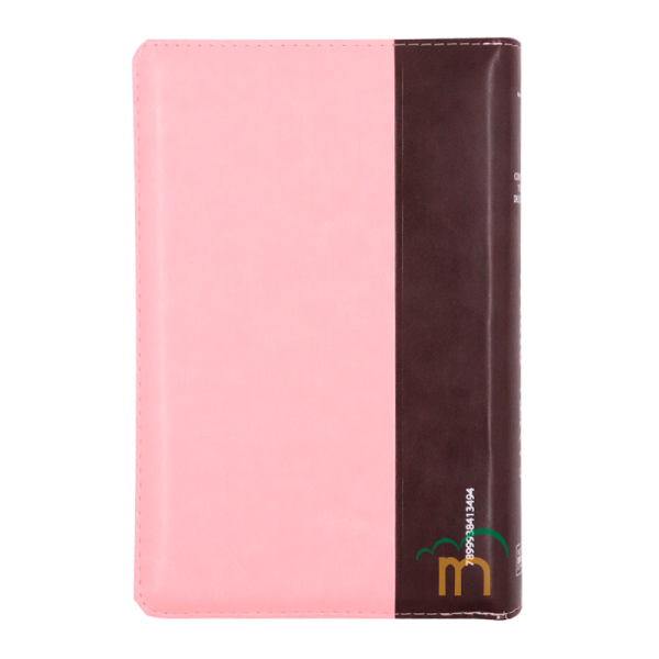 Biblia mediana letra gigante RVR60 - Marrón y rosa - Cierre - Índice - Image 4