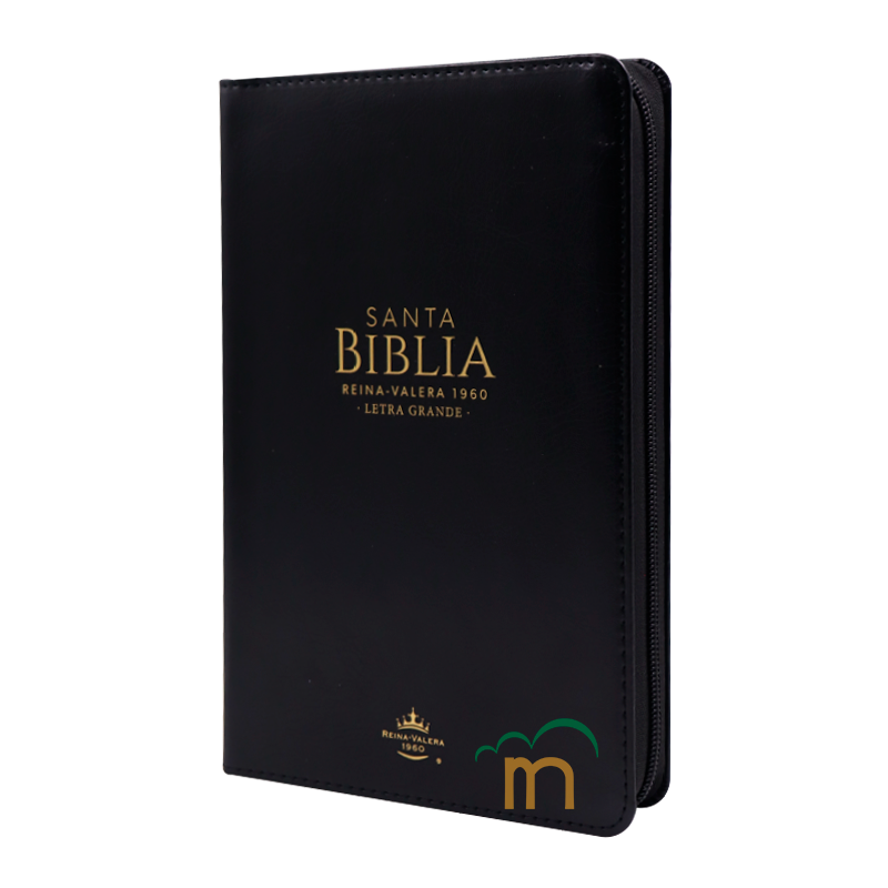 Biblia manual letra grande RVR60 - Negra - Cierre - Image 2