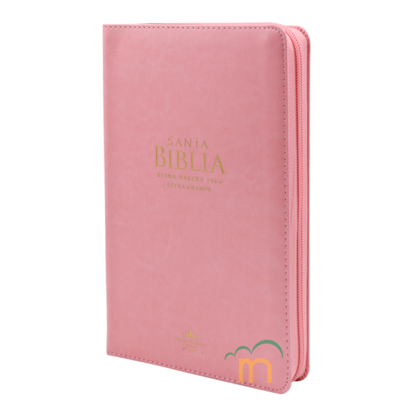 Biblia manual letra grande RVR60 - Rosa - Cierre - Image 2