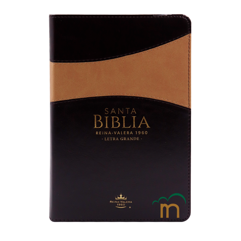 Biblia manual letra grande RVR60 - Café y beige