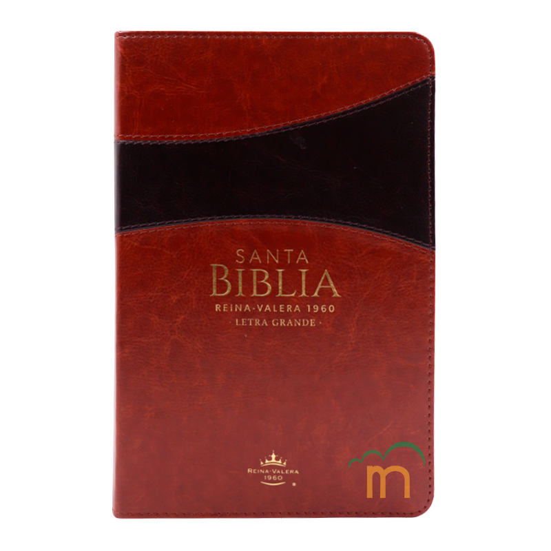 Biblia manual letra grande RVR60 - Marrón y marrón