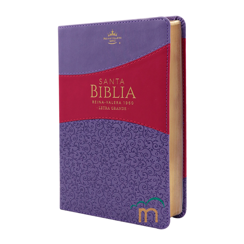 Biblia manual letra grande RVR60 - Lila y morado - Image 2