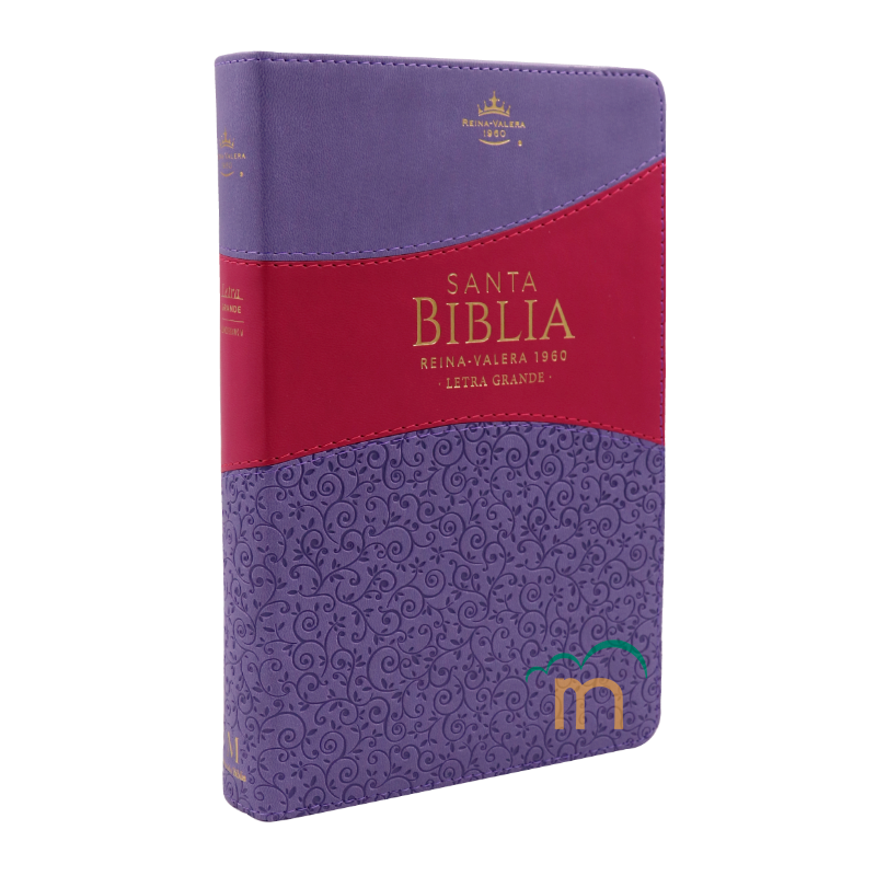 Biblia manual letra grande RVR60 - Lila y morado - Image 3
