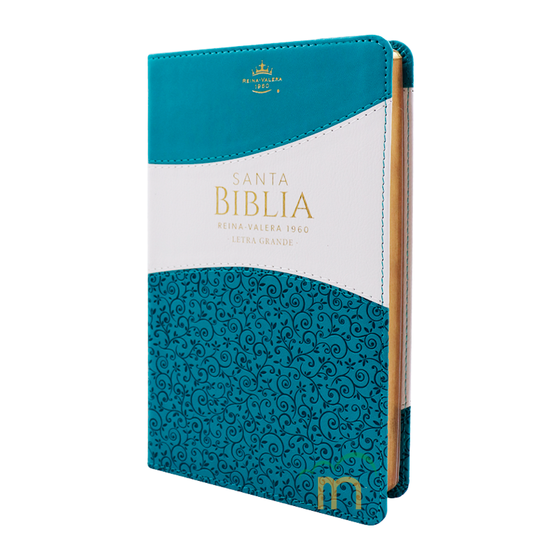 Biblia manual letra grande RVR60 - Turquesa y blanco - Image 2