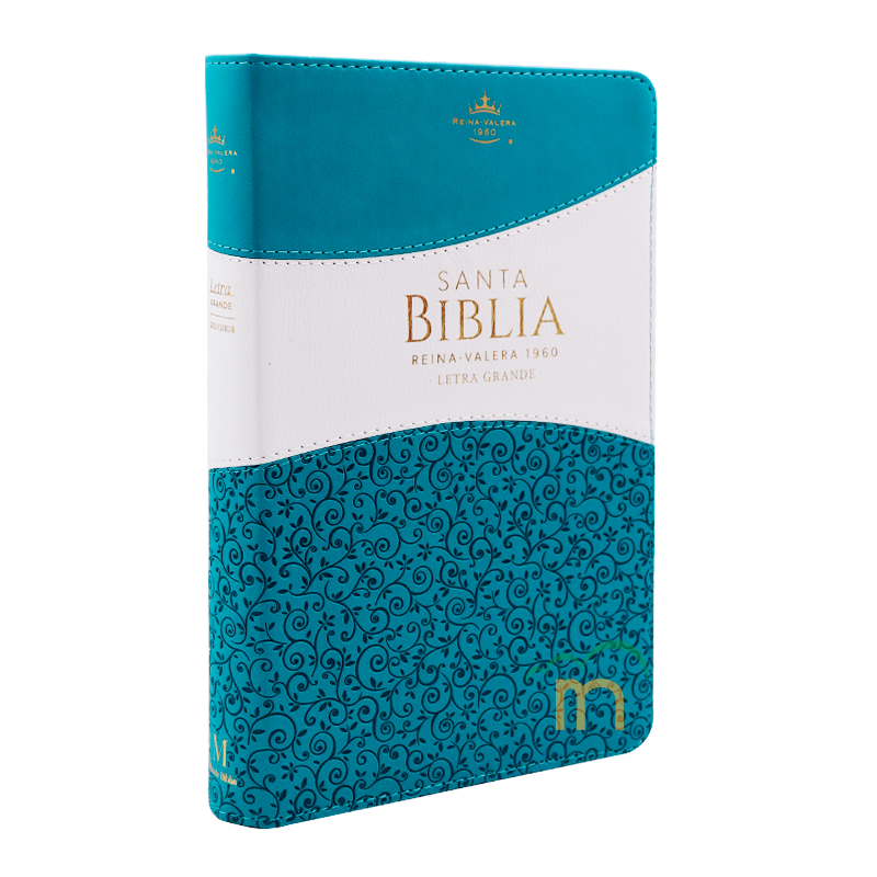 Biblia manual letra grande RVR60 - Turquesa y blanco - Image 3