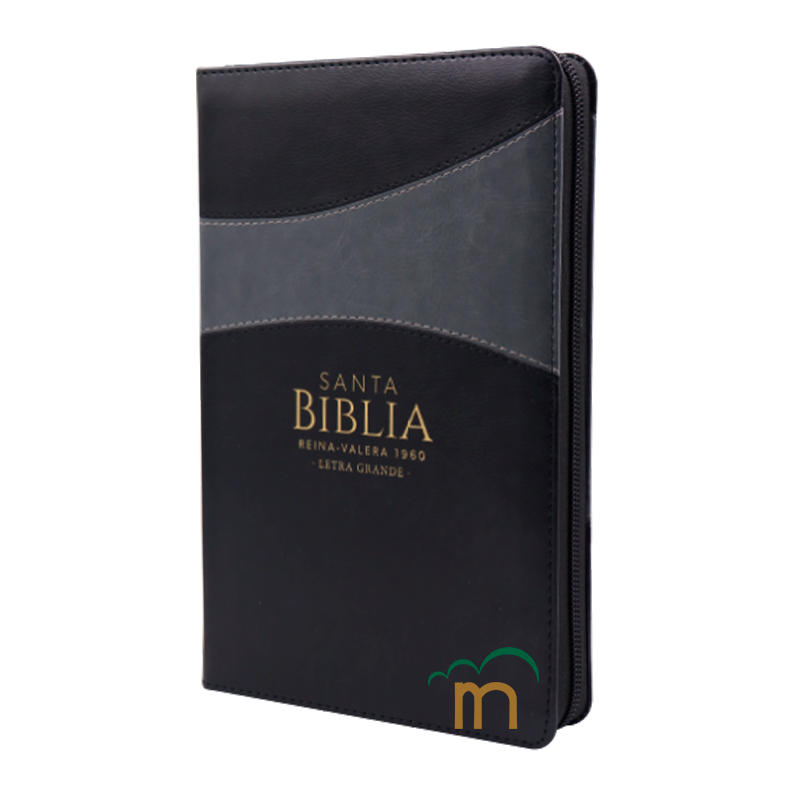 Biblia manual letra grande RVR60 - Negro y gris - Cierre - Image 2