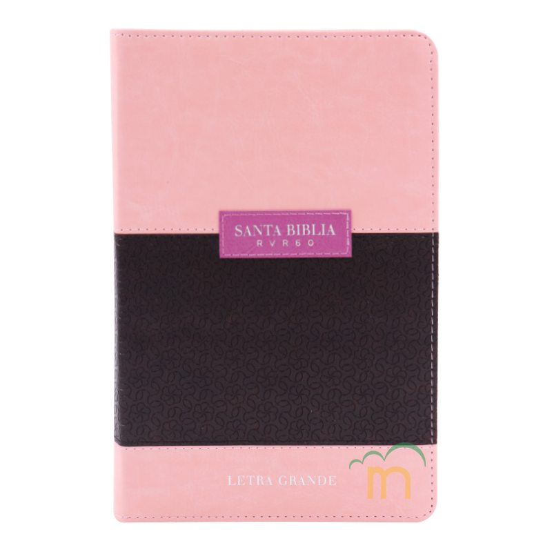 Biblia manual letra grande RVR60 - Rosa y café - Cierre - Índice