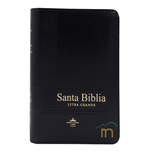 Biblia bolsillo letra grande RVR60 - Negra - Cierre - Índice