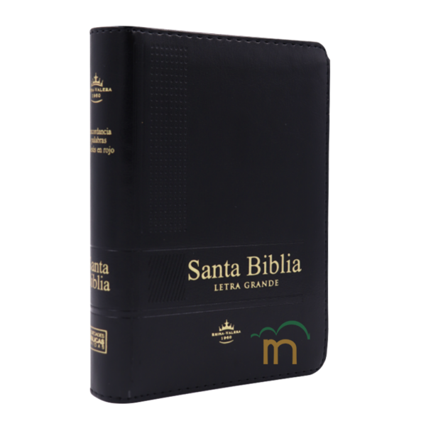 Biblia bolsillo letra grande RVR60 - Negra - Cierre - Índice - Image 3