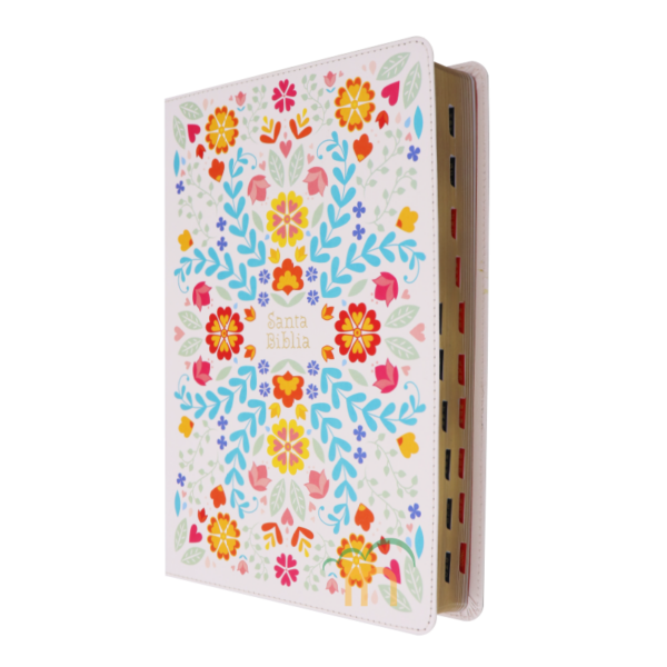 Biblia letra supergigante RVR60 - Floreada - Índice - Image 2