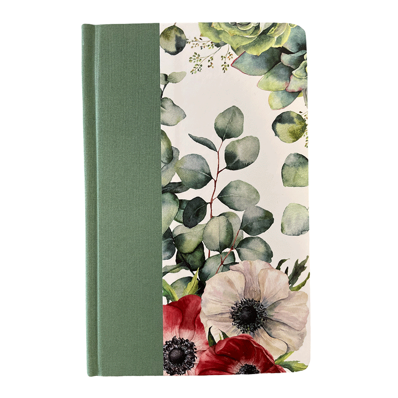 Biblia con imágenes de Tierra Santa RVR60 - Tapa dura - Verde con flores