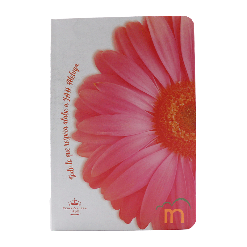 Biblia mediana letra grande RVR60 - Flor rosa