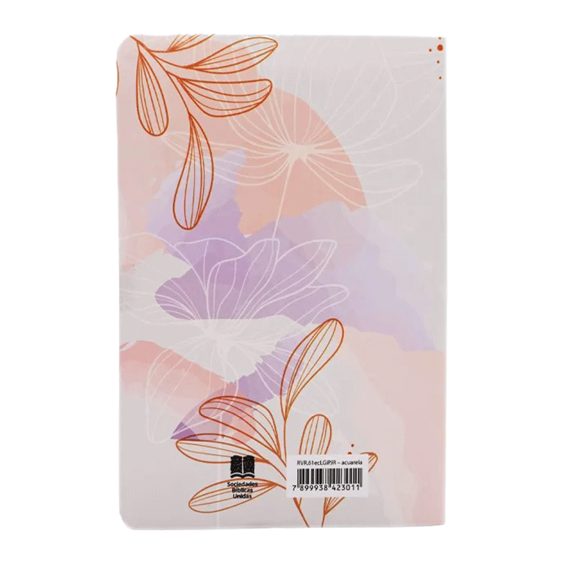 Biblia mediana letra gigante RVR60 - Flores pastel - Image 4