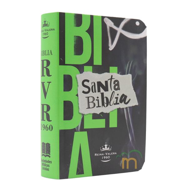 Biblia mini bolsillo semiflexible RVR60 - Negro verde - Image 3