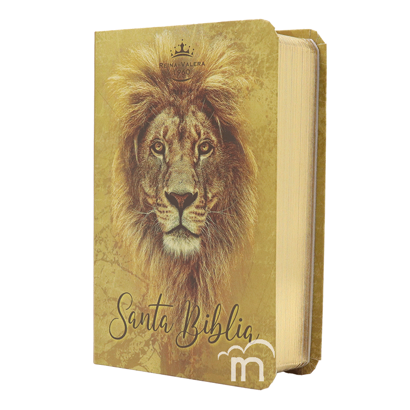 Biblia mini bolsillo semiflexible RVR60 - León dorado - Image 2