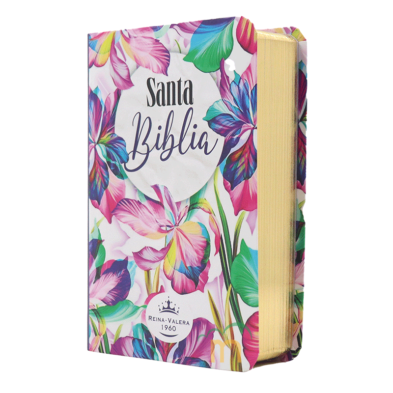 Biblia mini bolsillo semiflexible RVR60 - Flores multicolor - Image 2