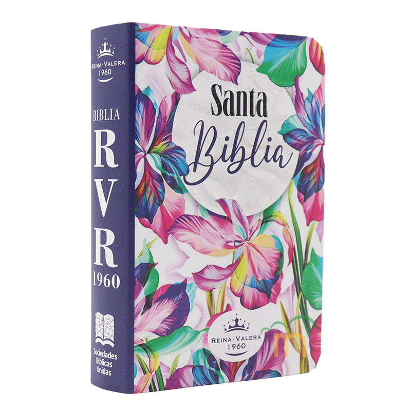 Biblia mini bolsillo semiflexible RVR60 - Flores multicolor - Image 3