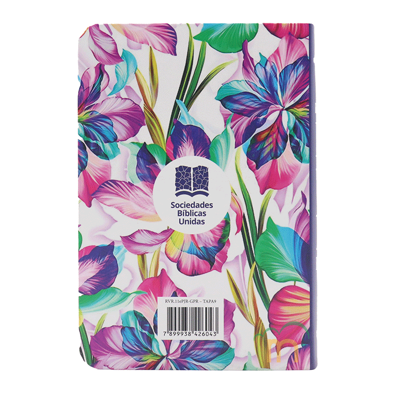 Biblia mini bolsillo semiflexible RVR60 - Flores multicolor - Image 4