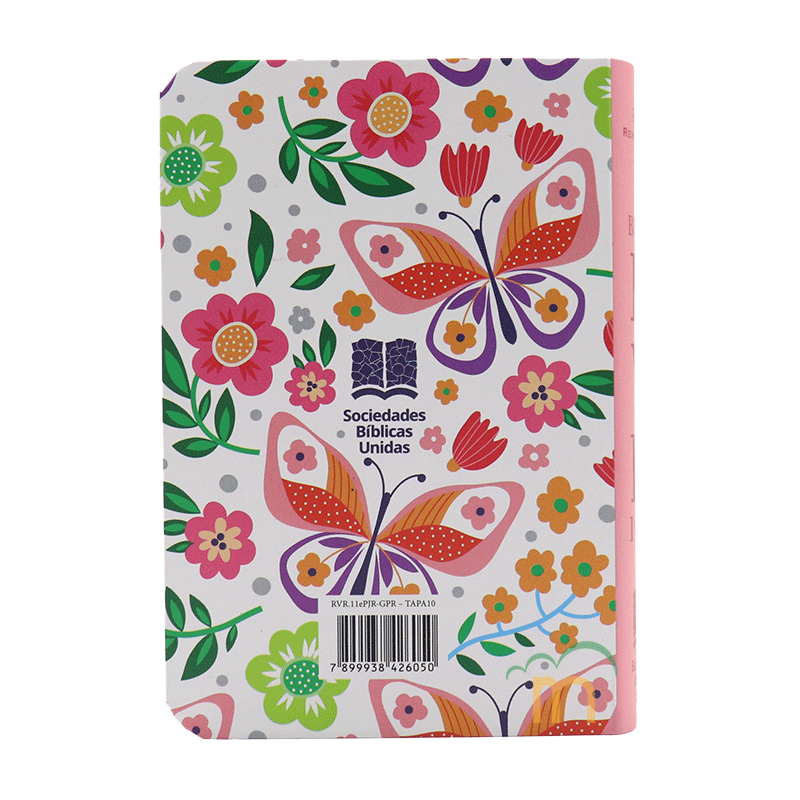 Biblia mini bolsillo semiflexible RVR60 - Flores mariposa - Image 4