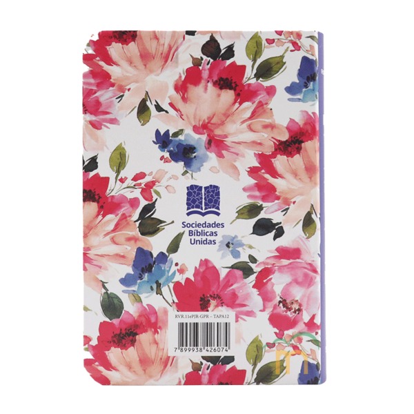 Biblia mini bolsillo semiflexible RVR60 - Flores blanco - Image 4